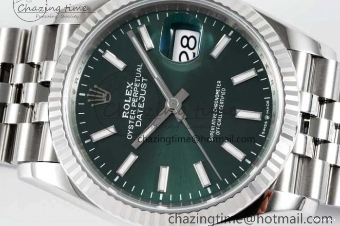 Best Bracelet 904L Green Edition Steel Jubilee SS 1:1 on 116234 Dial DateJust VSF VS3235 Sundust 36 0216